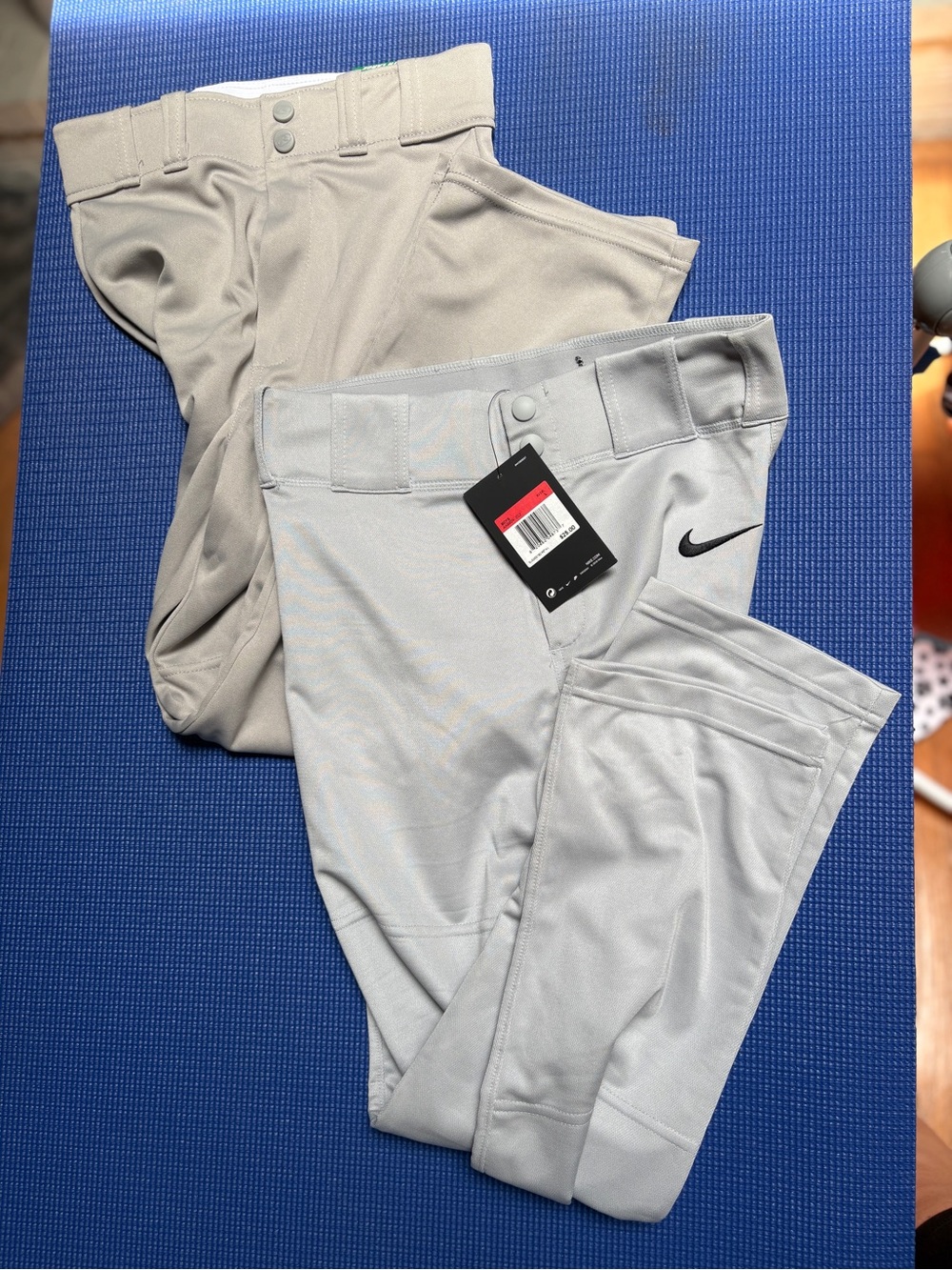 NWT Youth Baseball Pants Lot Nike & Rawlings Size Large Gray Uniform Pants